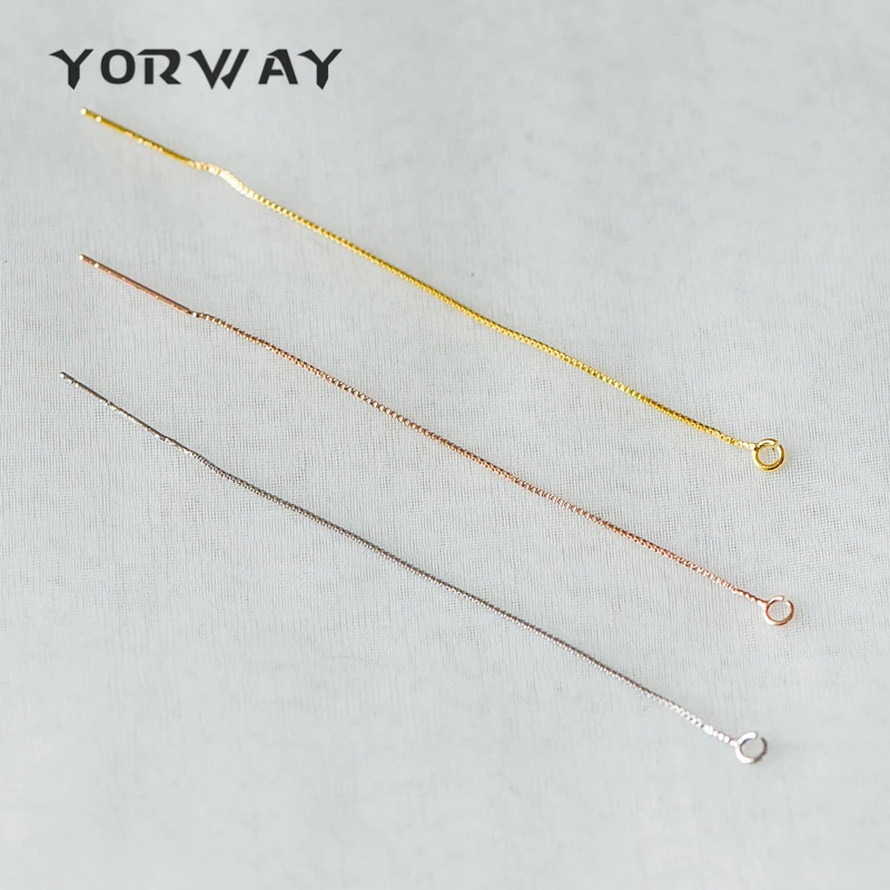 10 шт./лот золото/серебро/розовое золото уха нитки серьги цепи коробки Earwire нить с