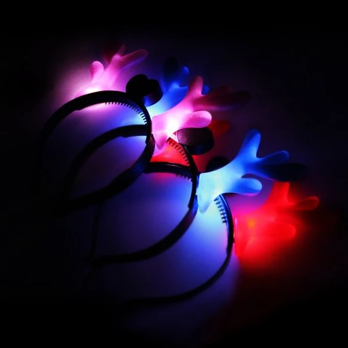 2018 горячее предложение 3 шт мигание оленьи рога Новинка светящаяся Милая повязка