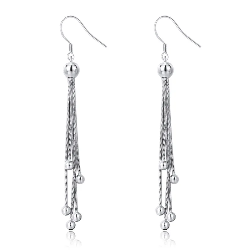 Fashion Korean Long Tassel Earrings For Women Accessories Jewelry Retro White Color Beads 2019 boucle d'oreille Gift | Украшения и