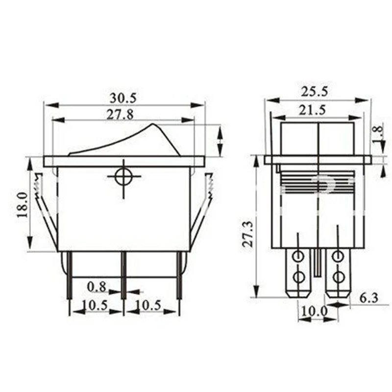 2 шт. мгновенный переключатель на 6 Плоских контактов двусторонняя пружина