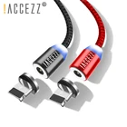 ! Магнитный зарядный кабель ACCEZZ 3 в 1 для iPhone XS, XR, 8 Plus, зарядный Шнур Micro USB Type-C для Samsung S9, линия 12 м