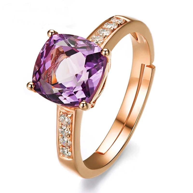 Женское регулируемое кольцо с кристаллами Серебряное Ювелирное Украшение