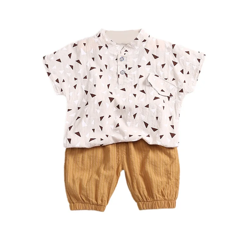 Boys Clothing Sets Summer Baby Clothes Suit Gentleman Style Shirt +Pants 2pcs for Sports Set |