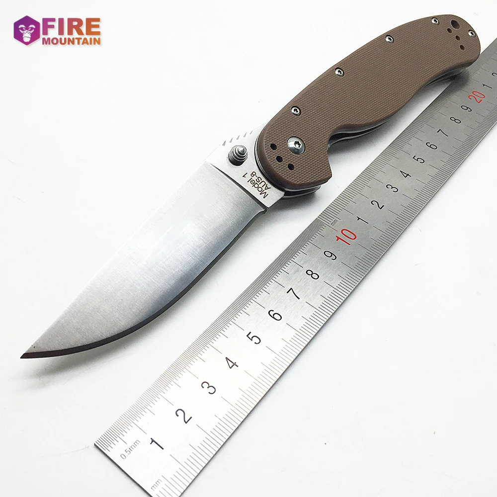 Складной охотничий нож ZZSQ RAT-1 для выживания с песочным светильник поверхность