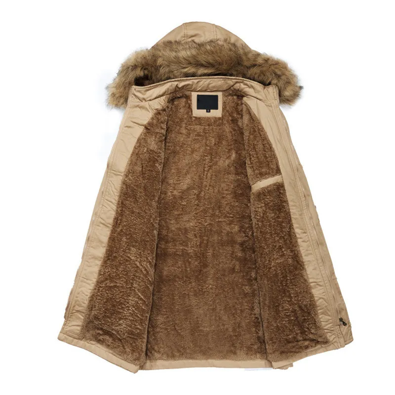 Unisplendor Men Winter Warm Thick Jacket Boy 100%Cotton Outerwear Windproof Casual Coats with Hooded Mens Parkas Man Coat YY159 | Мужская