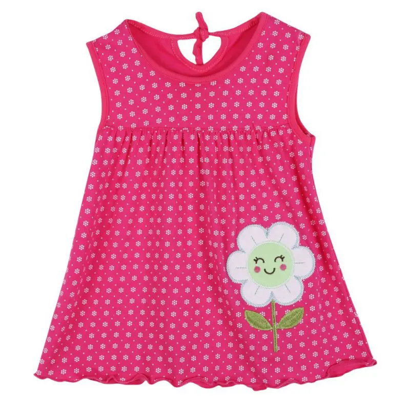 Милые летние футболки для младенцев платья маленьких девочек цельнокроеное мини
