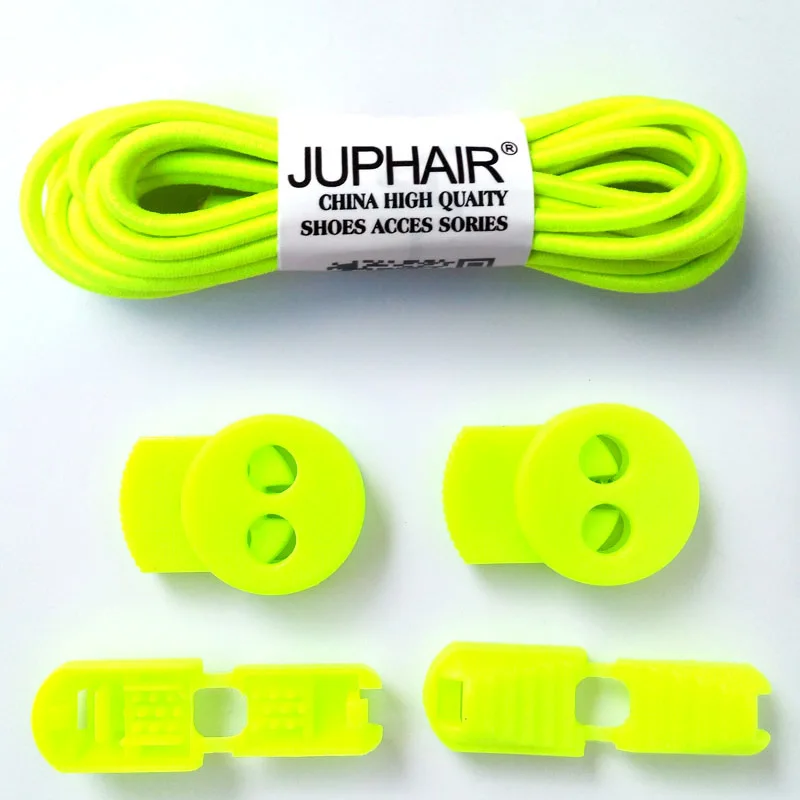 13 Fluorescent green Новинка; 1 пара; круглые модные шнурки без завязок; фиксирующая обувь; шнурки; эластичные шнурки для шнурков; для бега, триатлона, спорта, фитнеса - Цвет: 13 Fluorescent green