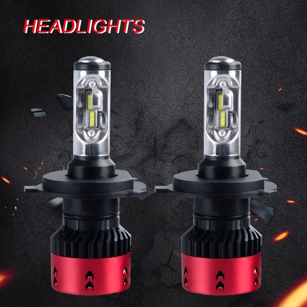Avacom 2 шт. LED H4 HS1 Высокая Низкая мото фара для мотоцикла 12 В 6500 К 70 Вт 16000Lm зэс чип