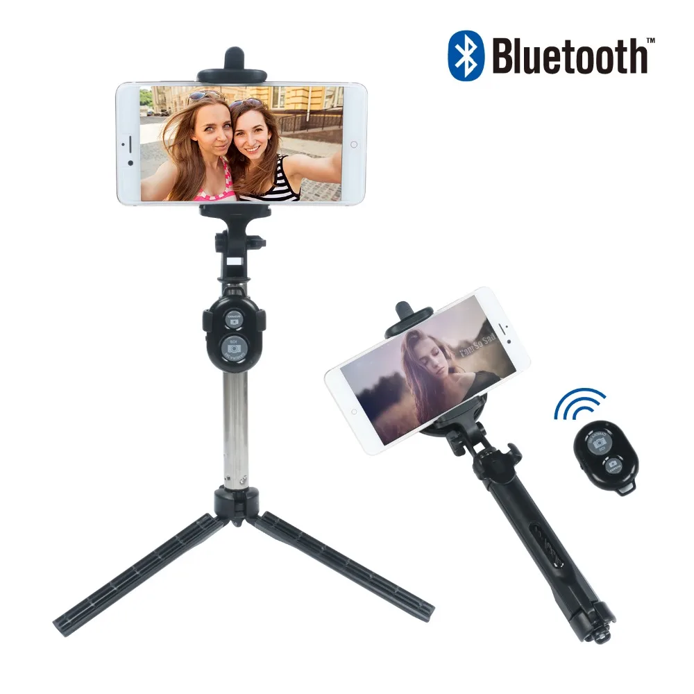 3 в 1 складной палка для селфи self Bluetooth + штатив затвора Пульт дистанционного