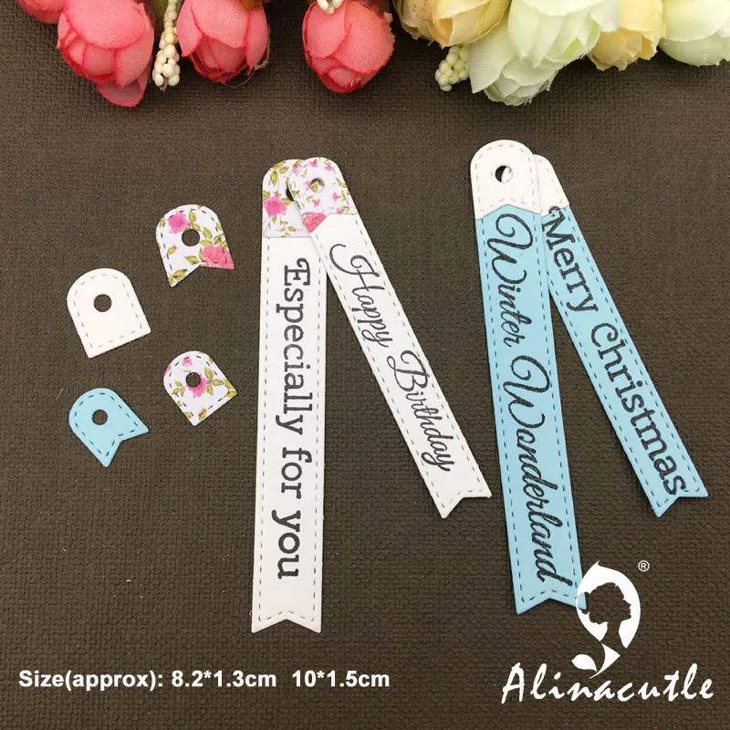 Alinacutle Die Cut Metal Cutting Dies 6pc Tag Dot Banner Edge Scrapbooking Paper Craft Handmade Card Punch Art cutter | Дом и сад