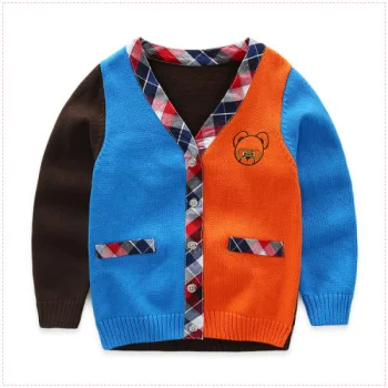 Детский свитер кардиган из хлопка Новинка 2017 года сезон весна детская одежда для