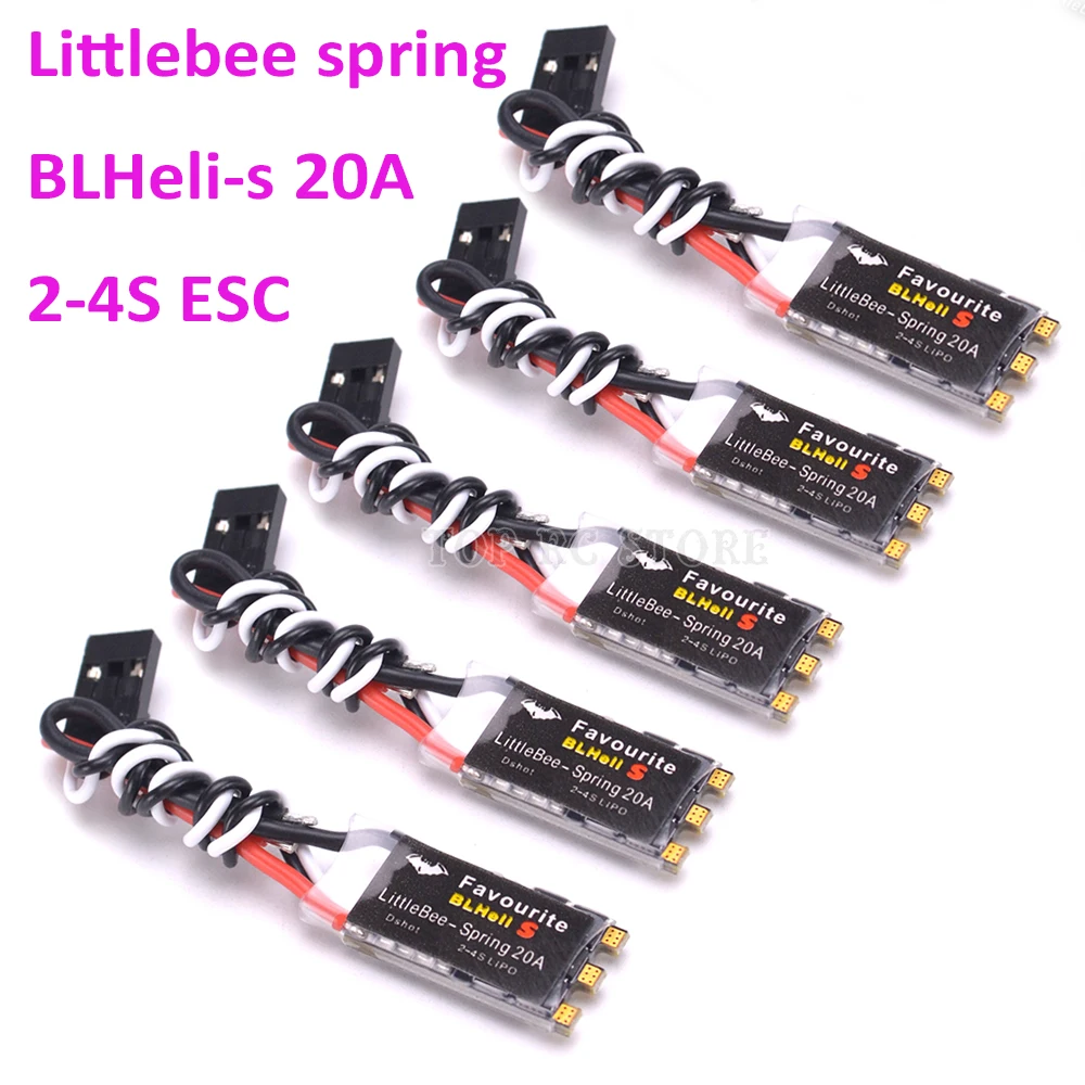 FVT LITTLEBEE BLHeli s SPRING 20A ESC 2 4S поддерживает Mulitshot DSHOT Oneshot42 OneShot125 для QAV X 214 Martian II 220