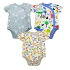 3 шт.лот 100% хлопковые боди для малышей; Летняя детская футболка с короткими рукавами одежда для близнецов новорожденных боди Комбинезон для малышей с героями мультфильмов, одежда для малышей, комплект