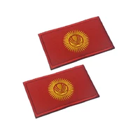 3d embroidery patches srmband loops and hook kyrgyzkyrgyzstan flag patches badges for clothing hat bag patch
