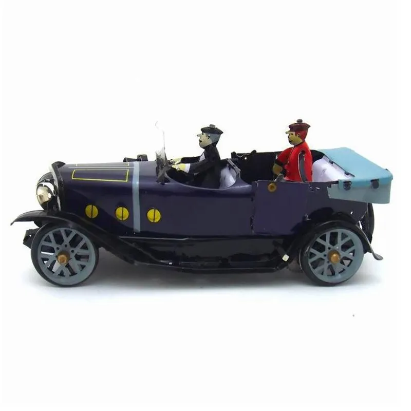 Винтажный Ретро автомобиль-трансформер оловянная Игрушка Классическая заводная