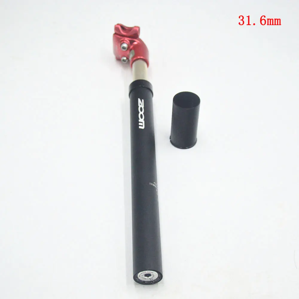 red 31.6mm ZOOM дорожный горный велосипед амортизатор демпфирования подвеска 27,2/28,6/30,4/30,8/31,6X350 мм Подседельный штырь MTB неудачу Подседельный штырь для горного велосипеда - Цвет: red 31.6mm