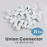20 pack union connector 14 x 14 quick connect ro system and water filter fittings