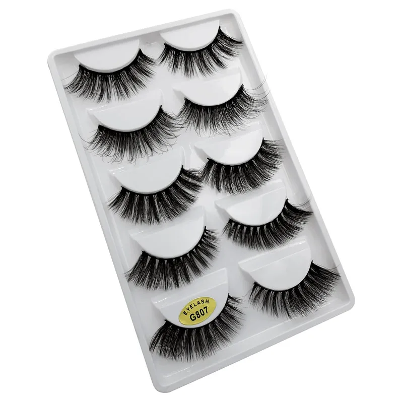 SHIDISHANGPIN Mink Eyelashes Natural 3d Lashes Beauty Essentials False Makeup Tools Maquiagem | Красота и здоровье