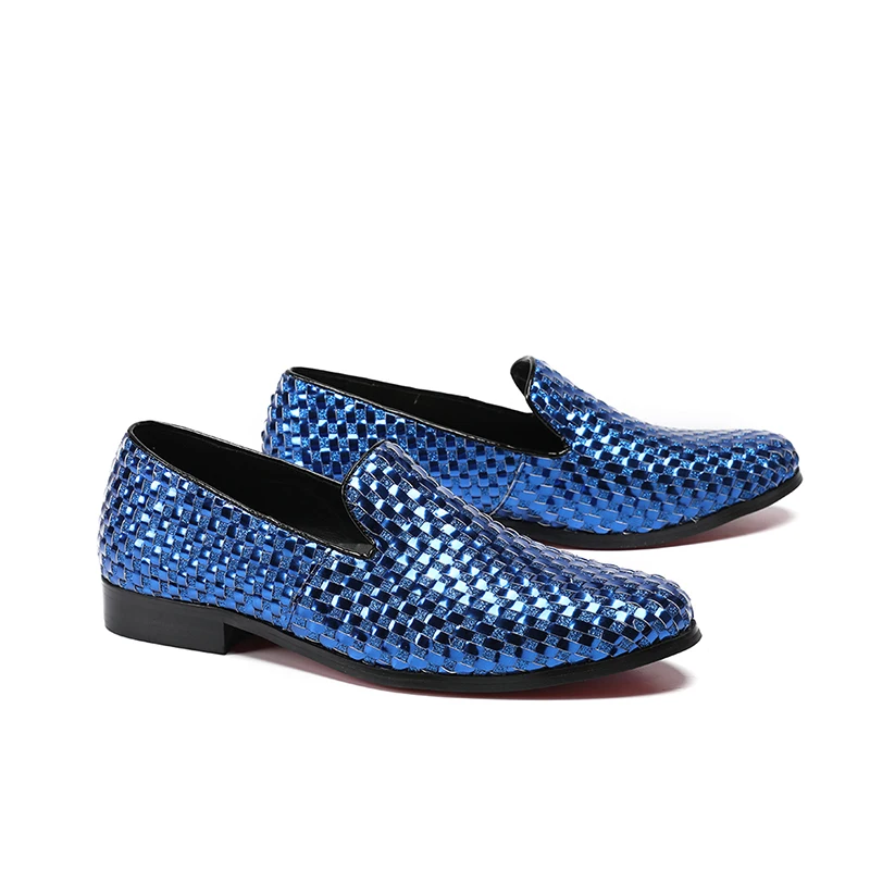 Mabaiwan New Indian Men Casual Shoes Loafers Slipper Knit Leather Wedding Dress Breathable Party Flats Drop Shopping | Обувь