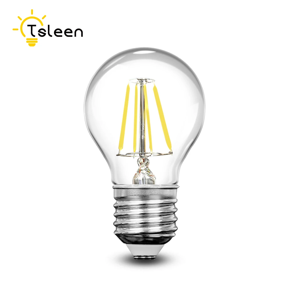 6 шт. светодиодные лампы E27 220 В G45 A60 с регулировкой яркости|e27 220v|filament led bulbfilament |