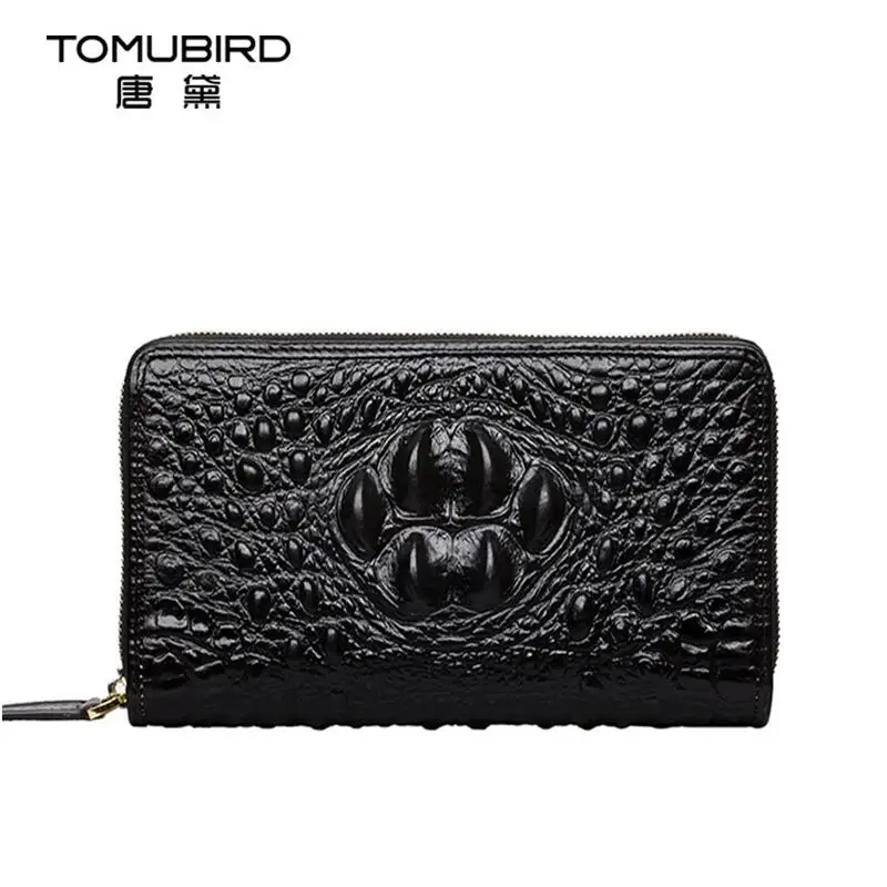 2020 New genuine leather women bag fashion women leather clutch bag alligator grain zipper long women wallets