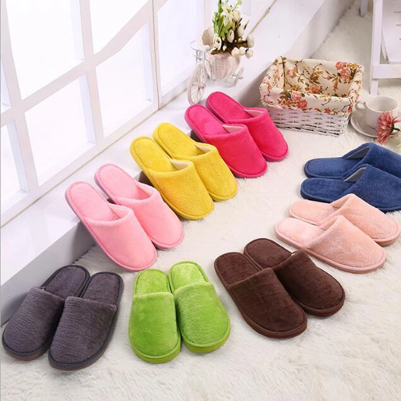 2019 For Lovers Winter Indoor Slippers Light Candy Colors Causal Shoes Slip on Warm Women's XWT1020 | Обувь