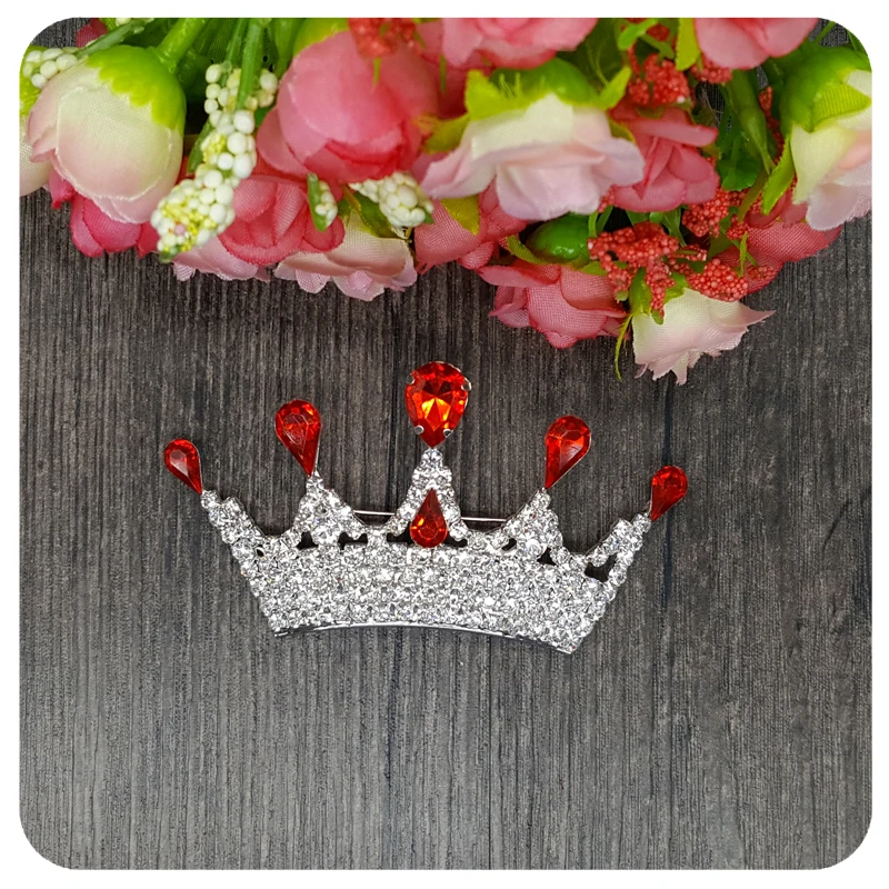 Blingbling Роскошный Кристалл Queen корона брошь оптовая продажа ювелирных изделий 6