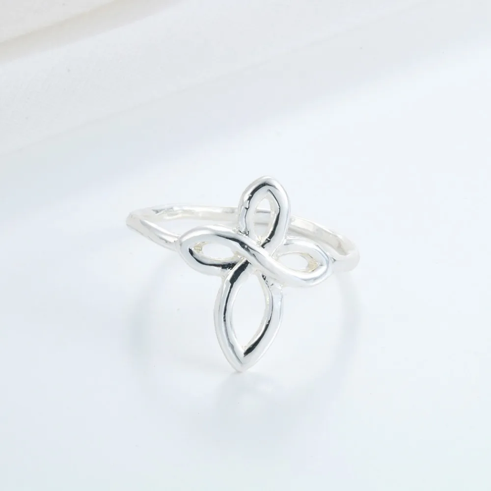 Женское Винтажное кольцо Infinity Cross простое обручальное в индийском стиле
