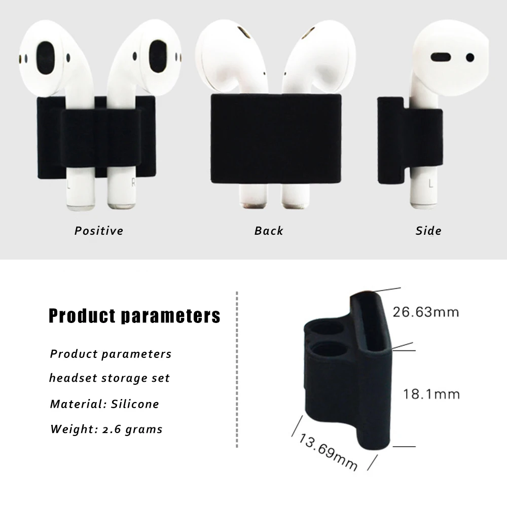 Упаковка из 4 аксессуаров силиконовый защитный чехол для Apple Airpods анти потерянный карабин с ремешком для AirPods беспроводные наушники