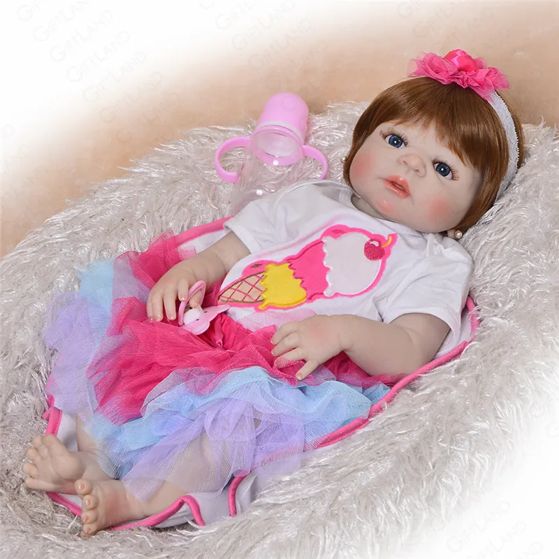 2019 Reborn Baby Doll Bebe полный силиконовые Boneca младенец получивший новую жизнь ручной