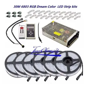 Светодиодная лента 5050 RGB Dream Color 6803 + IC 6803 RF пульт дистанционного управления + адаптер питания