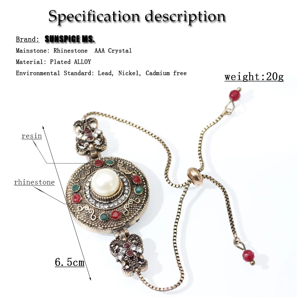 SUNSPICE MS Дубай этнический скользящий браслет для женщин Турецкая Свадебная