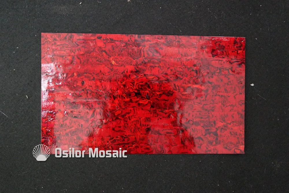 Крашеный ламинат перламутровой раковины ярко-красного цвета музыкальный