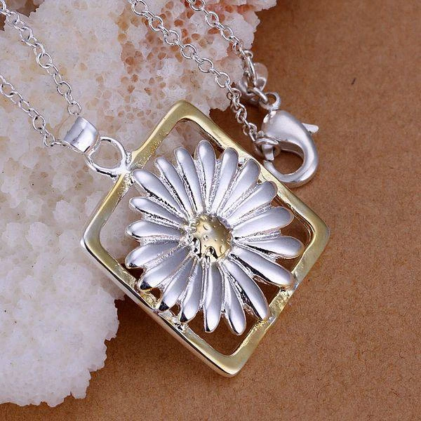 P134 Free Shipping silver plated Necklace 925 fashion jewelry Daisy Quartet /YRRHIOGU YRRHIOGU | Украшения и аксессуары
