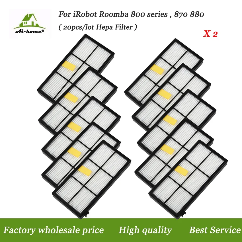 

20pcs/lot, High Quality Hepa Filter For iRobot Roomba 800 900 Series 870 880 980 Vacuum Cleaner Accessories parts replacement