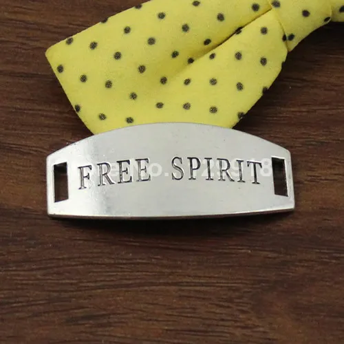 

20pcs/lot Zinc Alloy Silver Tone With "Free Spirit" Connector Beads For Bracelet DIY Jewelry Making Accessories 20x45mm (K01601)