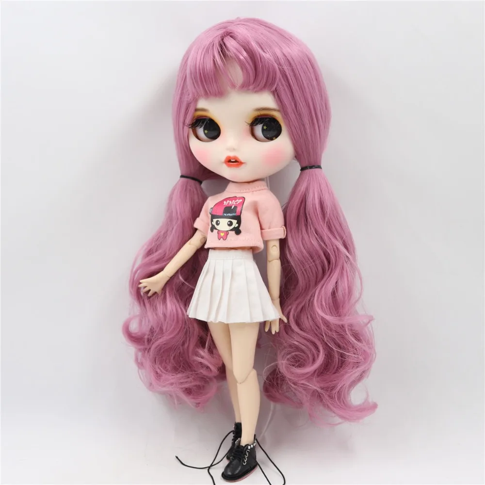 Ледяная кукла DBS Blyth 1/6 bjd белая кожа для суставов тела розовые волосы матовое лицо