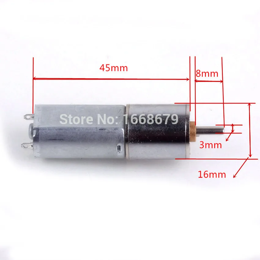 Мини Мотор постоянного тока 12 В 50 об/мин маленький мотор редуктор с высоким