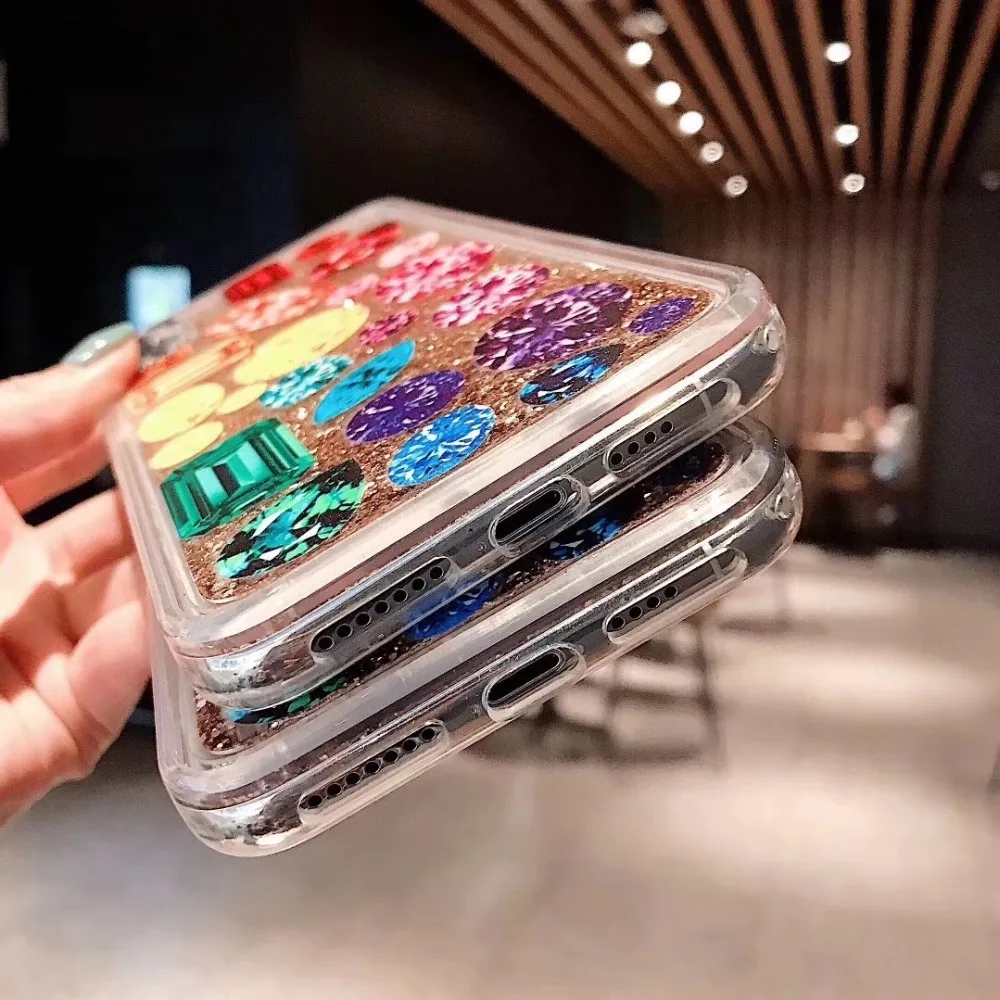 Glitter Bling Case For iphone 6 6s 7 8 X XR XS MAX Diamond Pattern Quicksand Cover 6plus 7plus 8plus XSMax Liquid Sand Cases | Мобильные