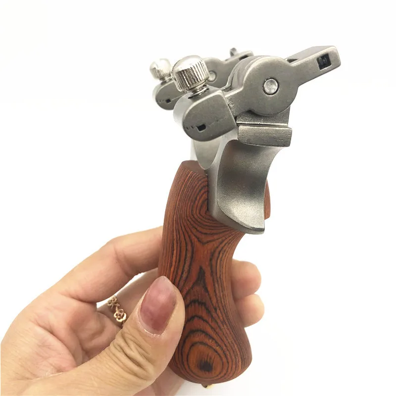 Slingshot из нержавеющей стали для охоты slingshot плоская кожаная Резиновая лента спорта