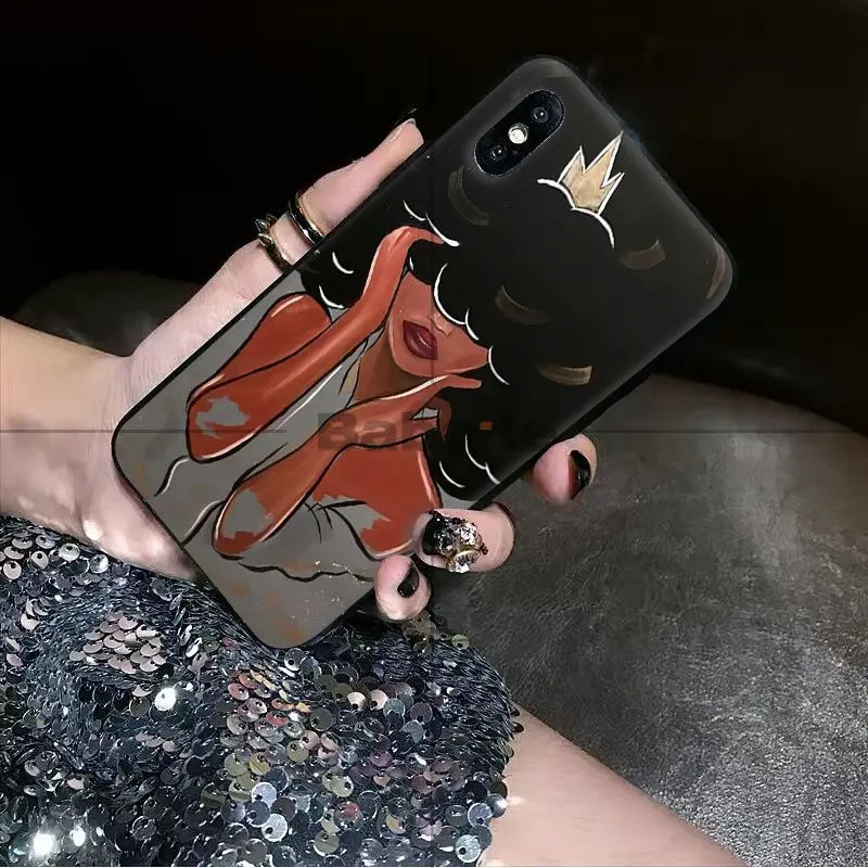 Мягкий чехол для телефона Babaite MELANIN POPPIN Black Girl1 на заказ iPhone 8 7 6 6S Plus 5 5S SE XR X XS