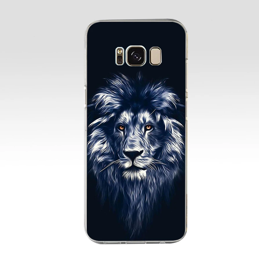 Мягкий Силиконовый ТПУ чехол для Samsung Galaxy s6 s7 edge S9 S8 S10 Plus 29 цветов Лев тигр леопард