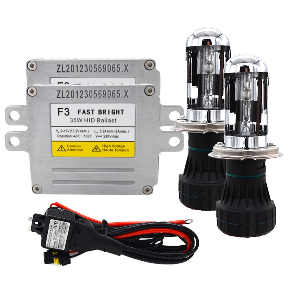 SKYJOYCE 35 Вт DLT F3 HID балластный комплект Быстрый Яркий Cnlight H4 Биксеноновые лампы 4300K