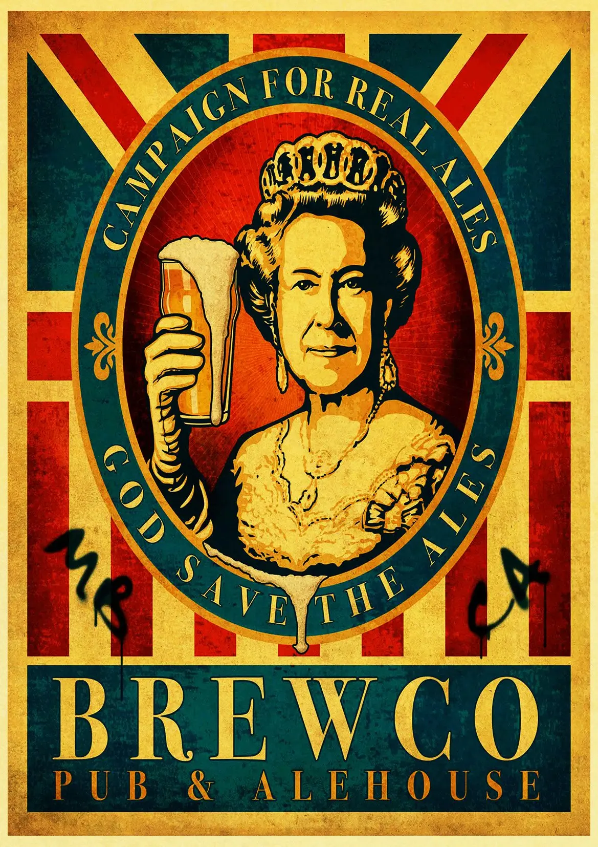 E061 Ice Cold interesting Beer Man Poster Art Painting Bar Pub Club Home Decorative Retro Wall Stickers Creative Posters - Цвет: E061