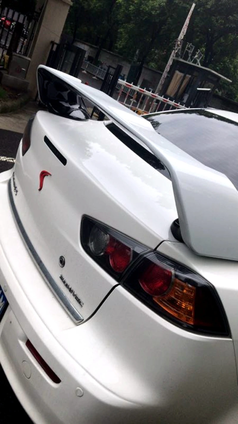 Для Защитные чехлы для сидений, сшитые специально для Mitsubishi LANCER EVO 2010 2011 2012 2013 ABS автомобиль спойлер грунтовка Цвет задний багажник автомобиля украшение в виде хвостового крыла