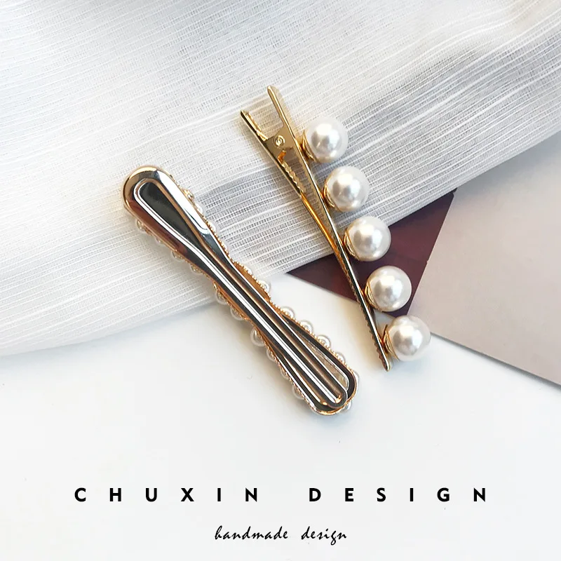 Grace1Set Девушки Элегантные жемчужные заколки для волос женщин Сладкий головной