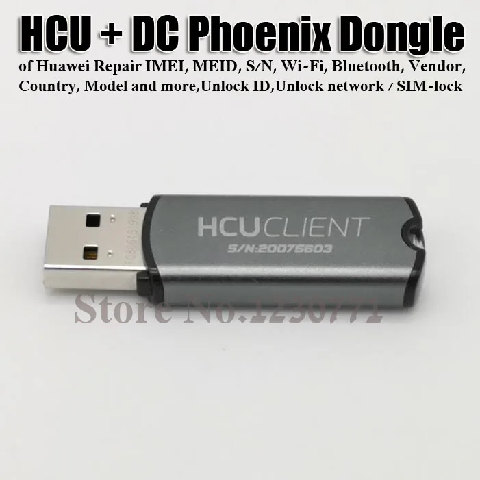 2021 HCU Dongle + DC Phoenix Universal для ремонта инструментов Huawei IMEI MEID S/N Wi Fi Bluetooth
