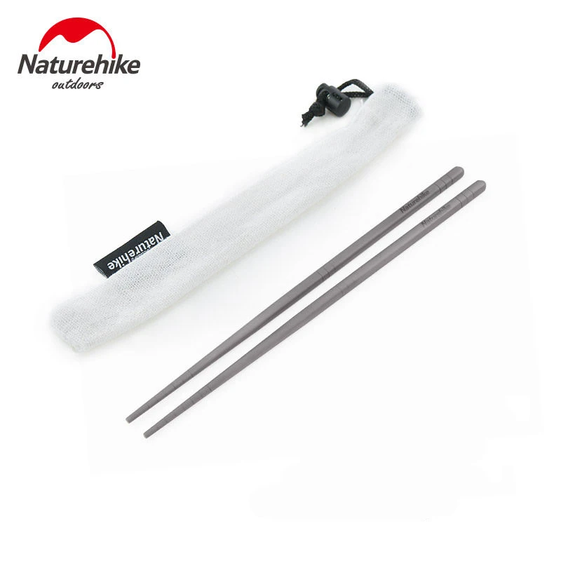 Chopsticks Naturehike титановая Складная ложка-вилка, ложка, посуда, легкая снаряжение для кемпинга - Цвет: Chopsticks