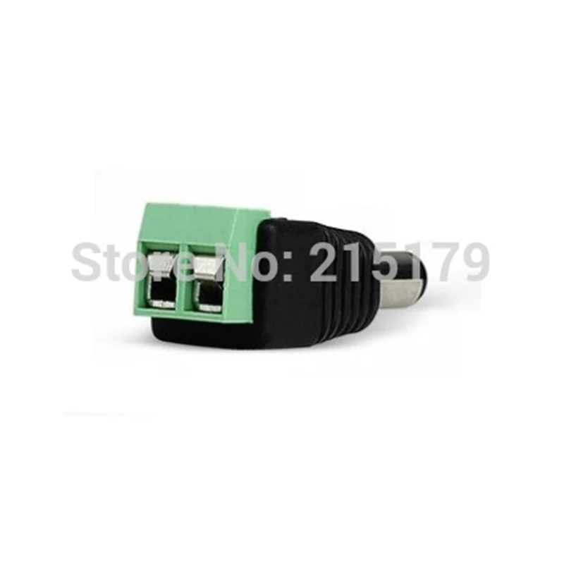 100pcs Surveillance cameras joint DC power connector from welding male head turn terminals 12 v plug with line column | Безопасность и