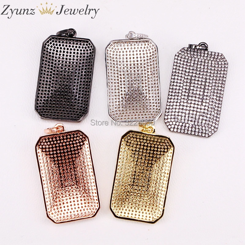 Подвеска в форме прямоугольника с инкрустацией 5 шт. | Украшения и аксессуары